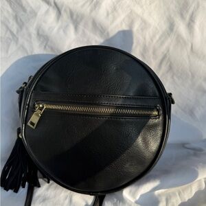 Black Leather Crossbody Bag